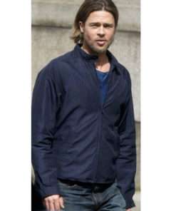 Brad Pitt World War Z Blue Jacket
