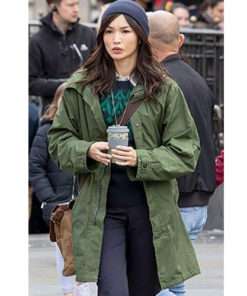 Gemma Chan Eternals Green Cotton Jacket