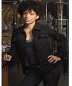 Jasika Nicole Fringe Astrid Black Cotton Jacket