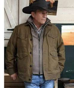 Kevin Costner Yellowstone Brown Cotton Jacket