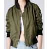 Rachel McAdams Green Cotton Jacket