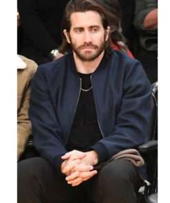 Jake Gyllenhaal Cheers On The Lakers at Home Game Jacket