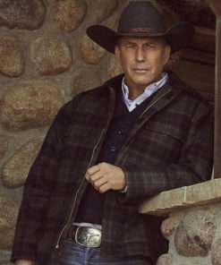 Kevin Costner Yellowstone Plaid Cotton Jacket
