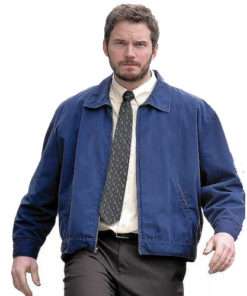 Parks and Recreation Chris Pratt Blue Cotton Jacket