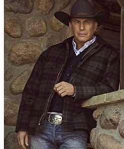 Yellowstone Plaid Kevin Costner Jacket