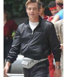 Chris Pine 1984 Black Cotton Jacket