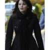 Jennifer Lawrence Black Cotton Trench Coat