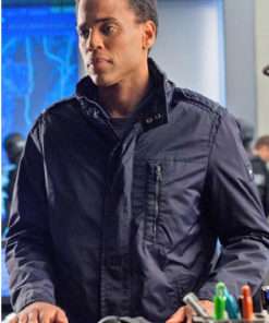 Michael Ealy Blue Cotton Jacket
