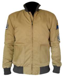WW2 Brad Military Tanker Pitt Fury Cotton Fabric Jacket