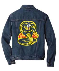 Cobra Kai Logo Karate Kid Denim Blue Jacket