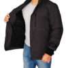 Cotton Grey Jacket with Ribbed Cuffs