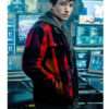 Red Plaid Justice League Barry Allen Cotton Jacket