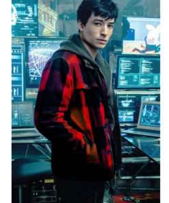 Red Plaid Justice League Barry Allen Cotton Jacket