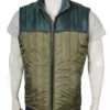 Cole Hauser Yellowstone Rip Wheeler Green and Beige Vest