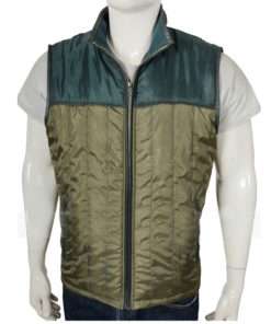 Cole Hauser Yellowstone Rip Wheeler Green and Beige Vest