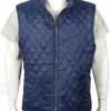 Yellowstone Kevin Costner John Dutton Blue Quilted Vest