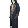 Hood Blue Trench Cotton Coat