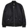 Mens Black Cotton Bomber Jacket
