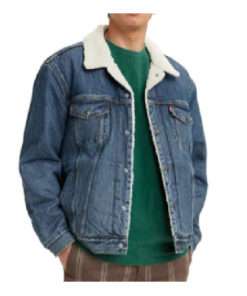 Sherpa Trucker Cotton Denim Jacket
