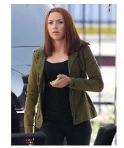 Captain America The Winter Soldier Black Widow Green Jacket