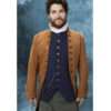 Making History Dan Military Brown Cotton Coat