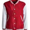 Red & White Rib Cotton Jacket