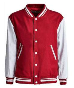 Red & White Rib Cotton Jacket