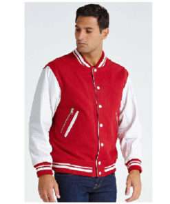 Alternative view of Red & White Rib Cotton Jacket