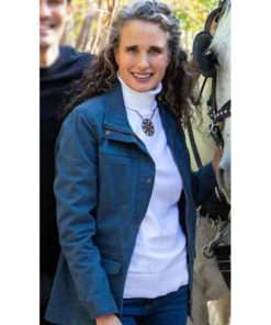 Dashing in December Deb Burwall Blue Cotton Jacket