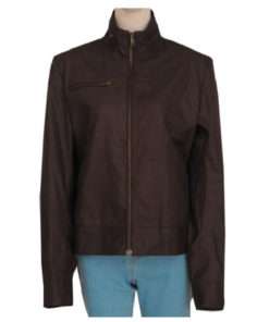 Dr Tara Knowles Sons Of Anarchy Dark Brown Cotton Jacket