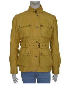 Elegant Megan Fox Tmnt 2 Yellow Cotton Jacket