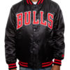 Chicago Bulls Red and Black Satin Jacket