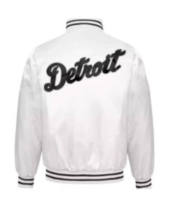 Detroit Tigers White Varsity Jacket