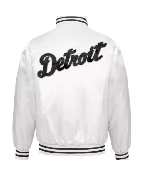 Detroit Tigers White Varsity Jacket