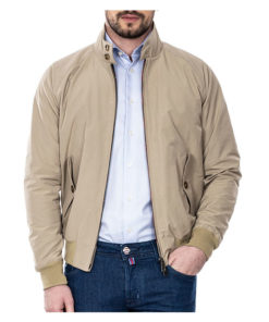 Harrington Beige Cotton Jacket