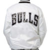 White Satin Chicago Bulls Jacket