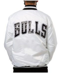 White Satin Chicago Bulls Jacket