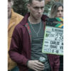 Maroon Cotton Aron Piper Jacket