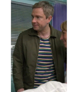 Martin Freeman Breeders Green Cotton Jacket
