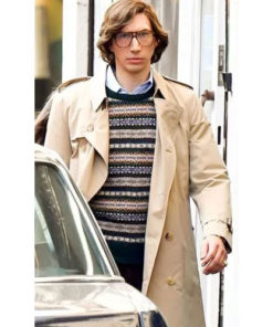 Adam Driver House of Gucci Trench Beige Cotton Coat