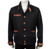Denim Richards Yellowstone Cowboy Black Cotton Jacket