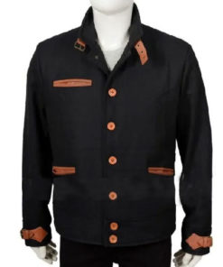Denim Richards Yellowstone Cowboy Black Cotton Jacket