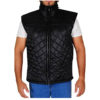 Diamond Quilted Black Vest