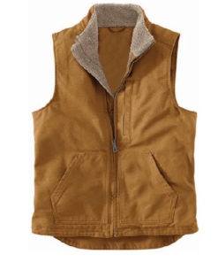 Hightown S02 James Badge Dale Cotton Brown Vest