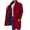 Hugh Jackman Maroon Cotton Jacket