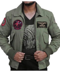Tom Cruise Top Gun Green Cotton Jacket