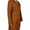 Lily Bell Hell on Wheels Dominique McElligott Brown Cotton Coat