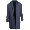 X-Files David Duchovny Blue Cotton Trench Coat