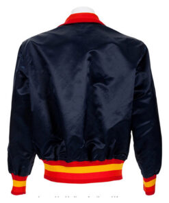 Astros 1980s Houston Baseball Bomber Blue Varsity Jacket