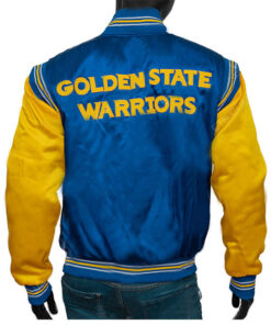 Golden State Warriors Blue-And Yellow Letterman Jacket
